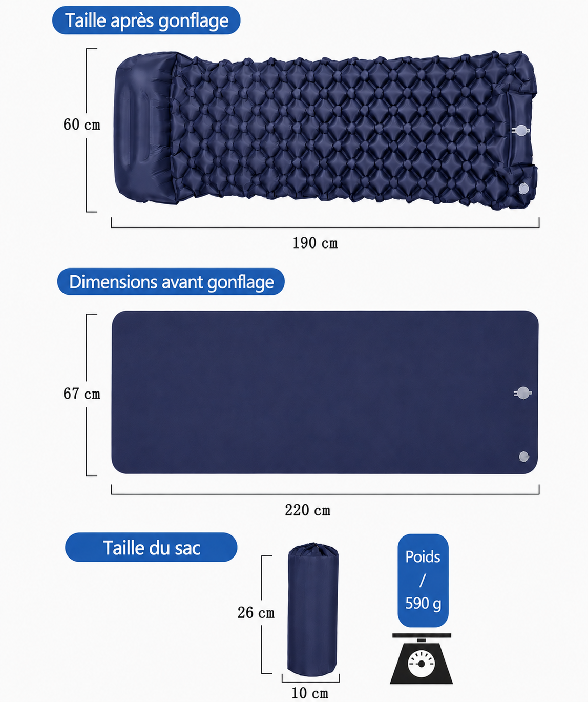 Matelas gonflable une personne | NOMAD
